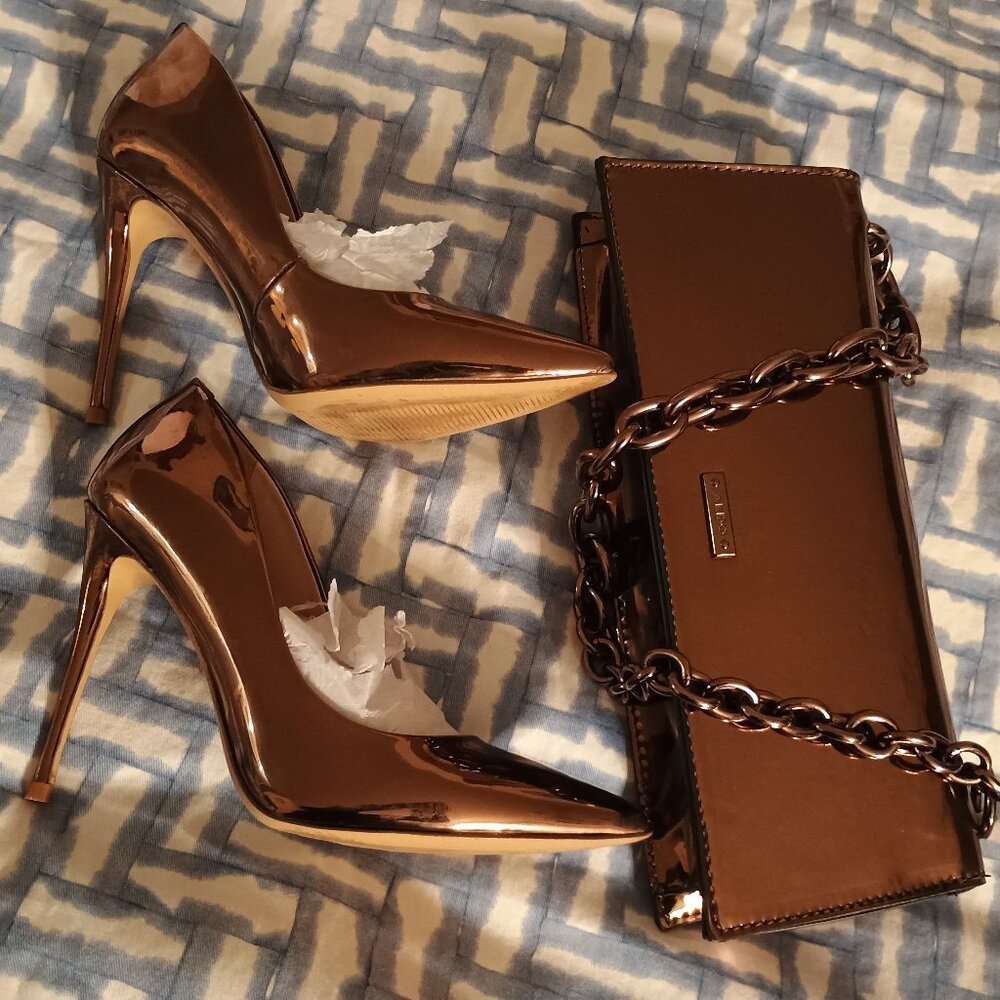 Aldo heels with matching handbag
